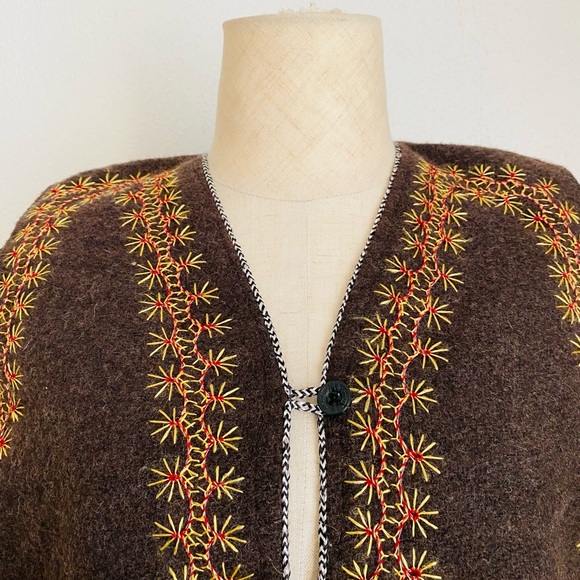 Handmade Wool Vest 70s Cottagecore - Picture 10 of 13